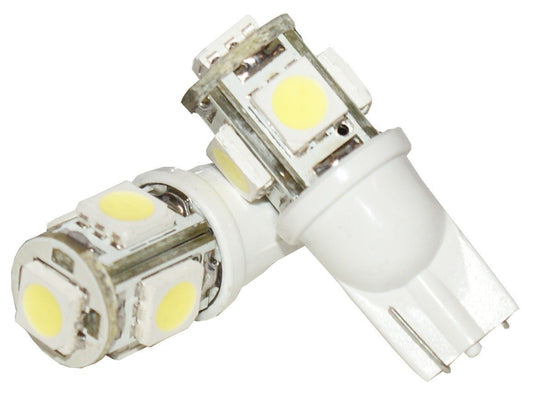 RA-5SMDW 5 SMD 5050 LED T10 Parking Indicator Socket Light (White, 12V)